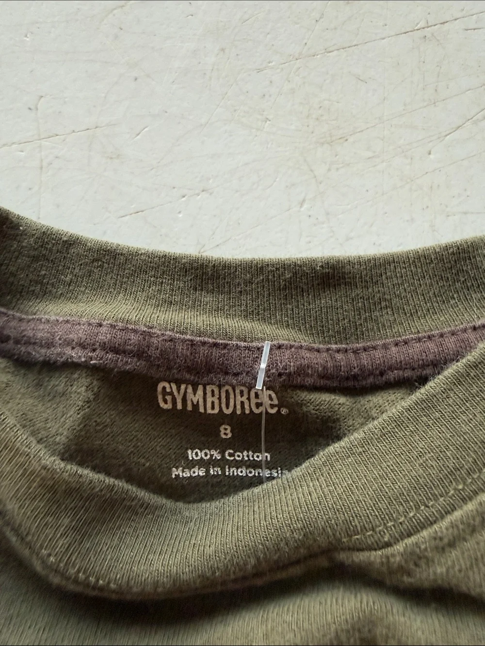 Gymboree Olive Green Long-Sleeve Shirt with Rhino Graphic